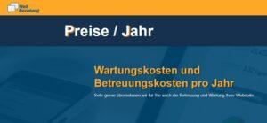 wartungskosten betreuungskosten